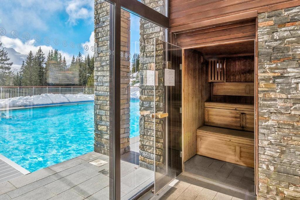 Appartement Premium à Flaine, altitude 1740 m, 8 à 10 personnes, au pied des pistes, piscine, jacuzzi, sauna, hammam et salle de sport Exterior foto